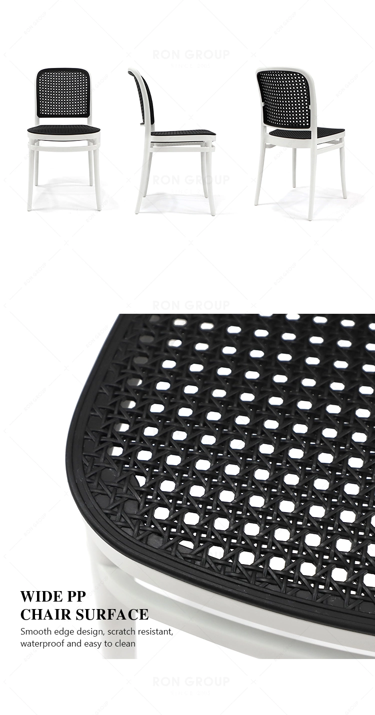 Wholesale Dining Backrest Plastic PP Chair Restaurant Hotel Furniture High Quality Leisure Wedding Event