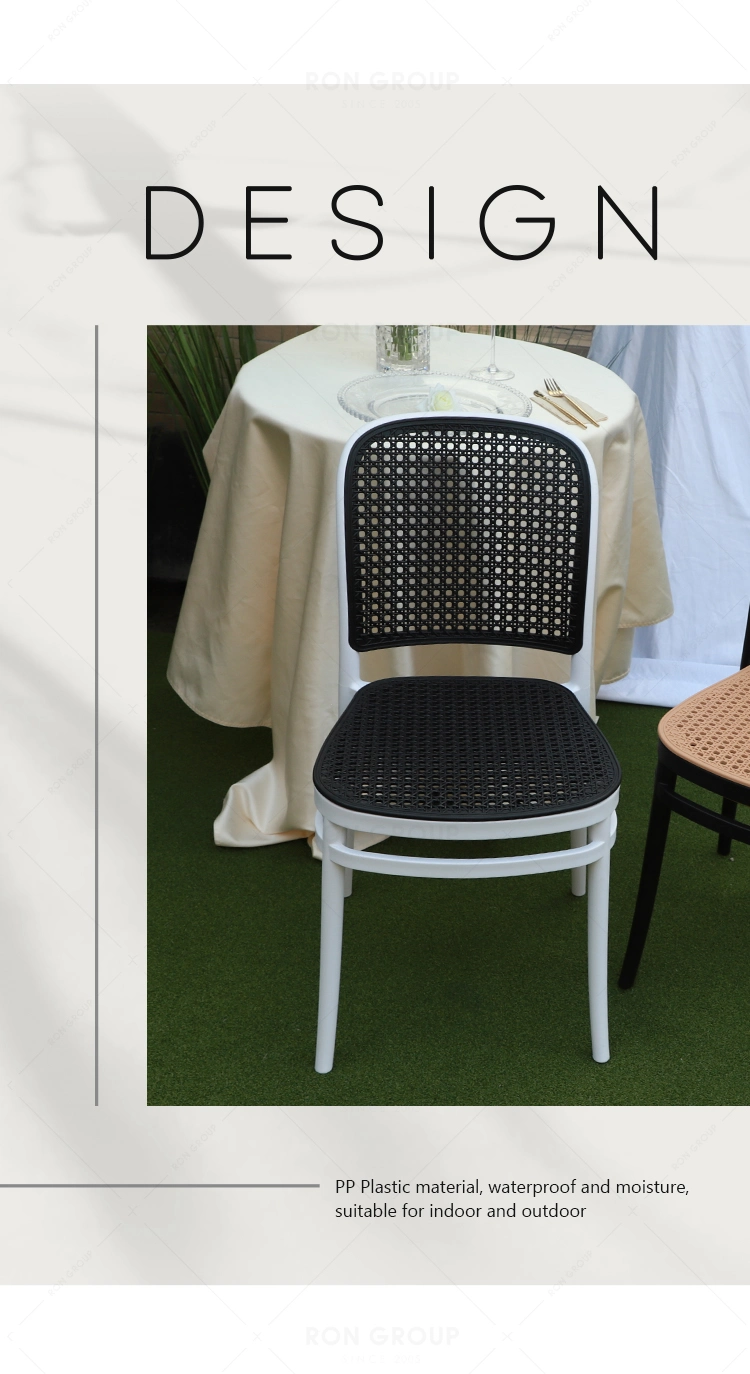 Wholesale Dining Backrest Plastic PP Chair Restaurant Hotel Furniture High Quality Leisure Wedding Event